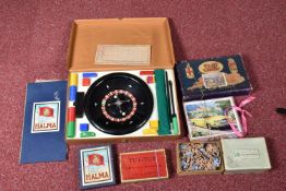 A QUANTITY OF ASSORTED BOXED VINTAGE GAMES AND PUZZLES, to include cased Nevada Roulette set,