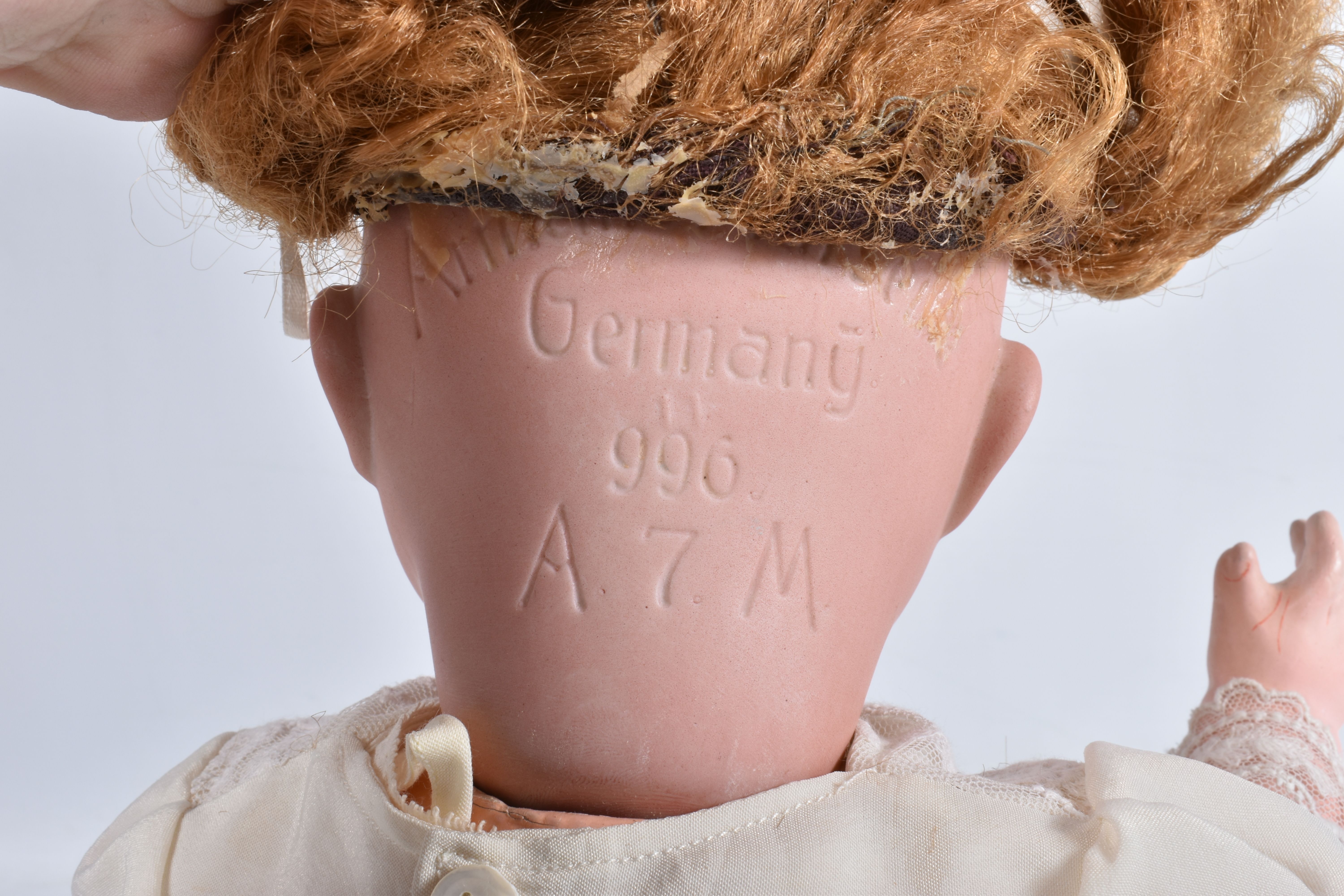 AN ARMAND MARSEILLE BISQUE HEAD DOLL, nape of neck marked 'Armand Marseille Germany 996 A.7.M', - Image 7 of 7
