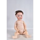 A MENGERSGEREUTH PORZELLANFABRIK BISQUE HEAD DOLL, nape of neck marked 'PM 924 Germany 14', fixed