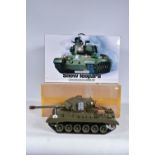 A BOXED HENG LONG SQS 1/16 SCALE RADIO CONTROLELD SNOW LEOPARD BATTLE SMOKING TANK, the box features