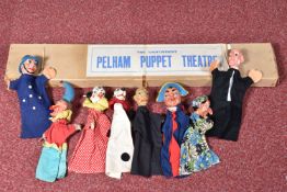 A COLLECTION OF UNBOXED PELHAM GL GLOVE PUPPETS, Mr Punch, Judy, Joey (Clown), Toby (Dog), Doctor,