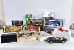 A QUANTITY OF BOXED MODERN DIECAST SPORTS CAR AND AIRCRAFT MODELS, to include Corgi Classics