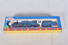 A BOXED HORNBY RAILWAYS OO GAUGE THOMAS AND FRIENDS, 'Gordon' the blue engine No.4 (R383), appears