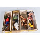 FOUR BOXED DISNEY RELATED PELHAM PUPPETS, Minnie Mouse, Goofy, Pluto and Jiminy Cricket, all