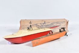 A BOXED HAROLD FLORY FOR MARKS & SPENCER BATTERY POWERED ELECTRIC TINPLATE MOTOR BOAT, 'St.