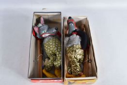 TWO BOXED PELHAM SL63 WOLF PUPPETS, both appear complete and in fairly good condition with only