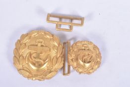 A GERMAN KRIGSMARINE NAVY OFFICERS BELT BUCKLE AND ACCESSORY, the buckle itself does not have its