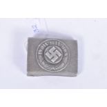 A GERMAN POLICE COMBAT BELT BUCKLE, this was one issued to other ranks and features a raised