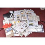 LARGE COLLECTION OF GB FDCS AND STAMPS IN ALBUMS AND LOOSE, we note a couple of year books, mint