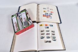 BOX WITH MINT AND USED GB QE2 COLLECTION IN TWO ALBUMS, main value in mint (mix of MH and MNH) in an