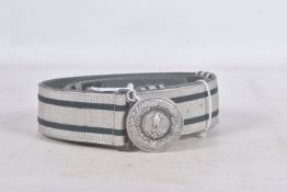 A GERMAN THIRD REICH HEER OFFICERS BROCADE BELT AND BUCKLE, it is a post 1937 version with the