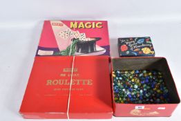 A BOXED J & L RANDALL MERIT DE LUXE ROULETTE SET, with a boxed Merit Magic set, boxed Spears The
