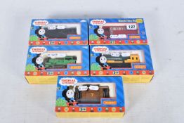 FIVE BOXED HORNBY RAILWAYS OO GAUGE THOMAS AND FRIENDS LOCOMOTIVES ETC., 'Percy' No.6 green