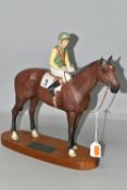 A BESWICK NIJINSKY FIGURE, with Lester Piggot Up, no 2352, from the Connoisseur Horses series, the