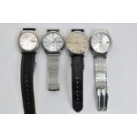 FOUR SEIKO WRISTWATCHES, to include an automatic Seiko Lord Matic 23 jewel wristwatch, silvered dial