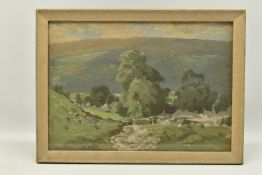 JOHN ALFRED HAGGIS (1897-1968) 'BUCKDEN IN WHARFEDALE', a Yorkshire landscape with trees, signed