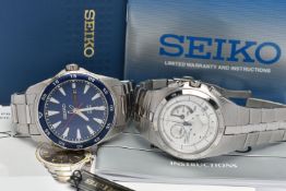 TWO GENTS 'SEIKO' WRISTWATCHES, the first a 'Seiko Solar' stamped '820130, V158-0AY0', fitted with a
