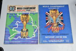 A 1966 WORLD CUP FINAL MATCH PROGRAMME, together with a 1966 World Cup Tournament Souvenir