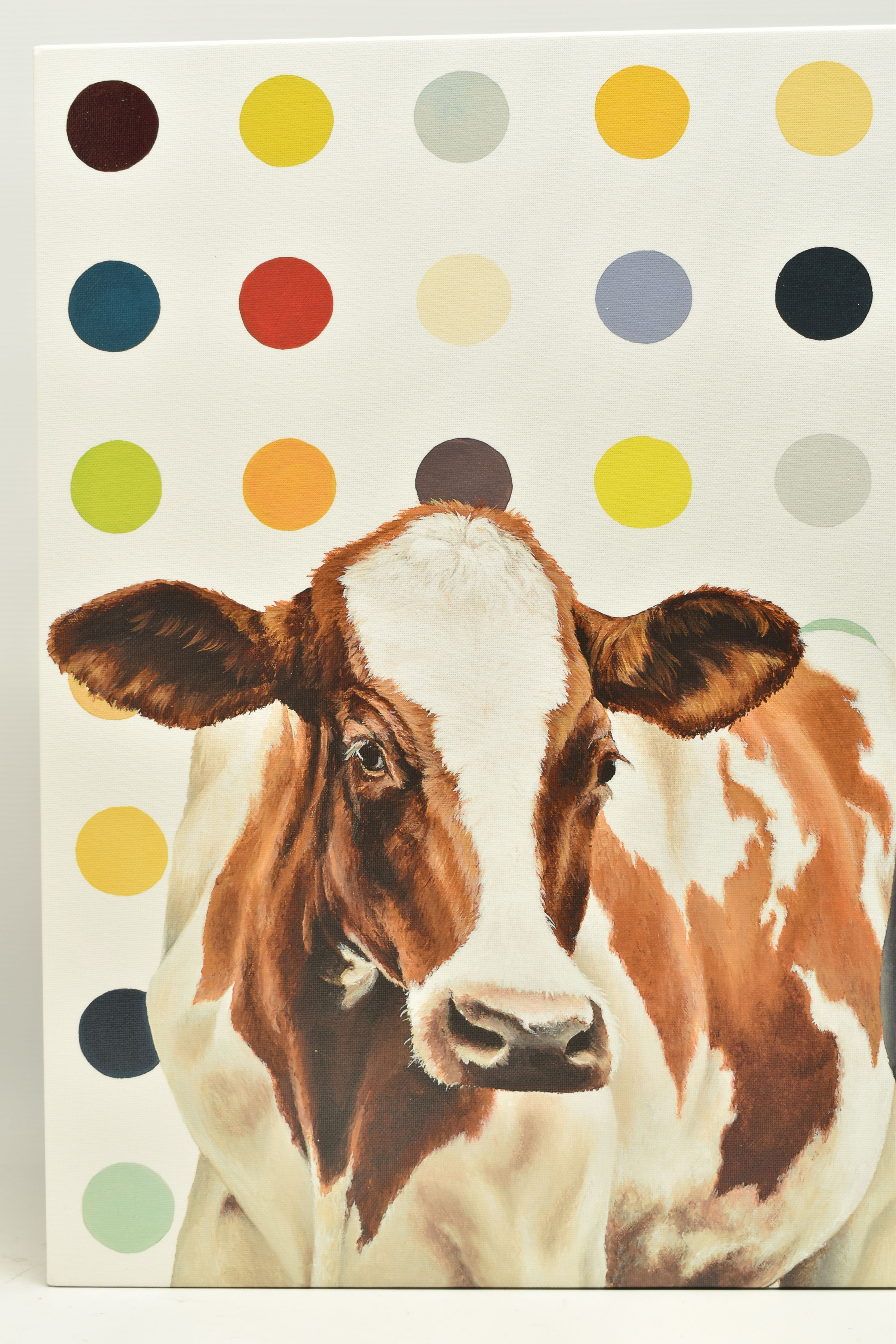HAYLEY GOODHEAD (BRITISH CONTEMPORARY) 'DAMIEN'S HERD', a limited edition box canvas print depicting - Image 4 of 5