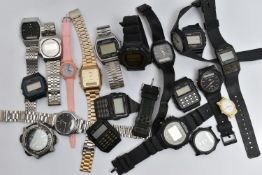 A BOX OF ASSORTED 'CASIO' WATCHES, to include ten 'Casio' wristwatches a ten 'Casio' watch heads (
