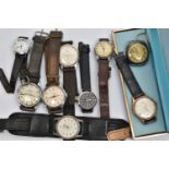 A BOX OF ASSORTED 'INGERSOLL' WATCHES, to include seven 'Ingersoll' wristwatches, a 'Mentor'