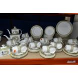 A ONE HUNDRED AND FIVE PIECE ROYAL DOULTON SONNET H5012 DINNER SERVICE, comprising a teapot, a