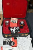 A ZEISS IKON CONTAREX VINTAGE FILM SLR CAMERA fitted with a Carl Zeiss Jena Plannar 50mm f2 lens,