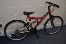 AN AMMACO ILLUSION MOUNTAIN BIKE with 18in frame and 26in wheels (overall good condition)