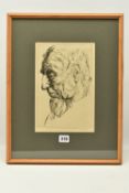 JOHN LAVIERS WHEATLEY (1892-1955) 'OLD ROGERS', a dry point etching depicting a profile portrait