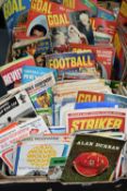 A COLLECTION OF FOOTBALL PROGRAMMES AND MAGAZINES, majority from the 1960's and 1970's, assorted