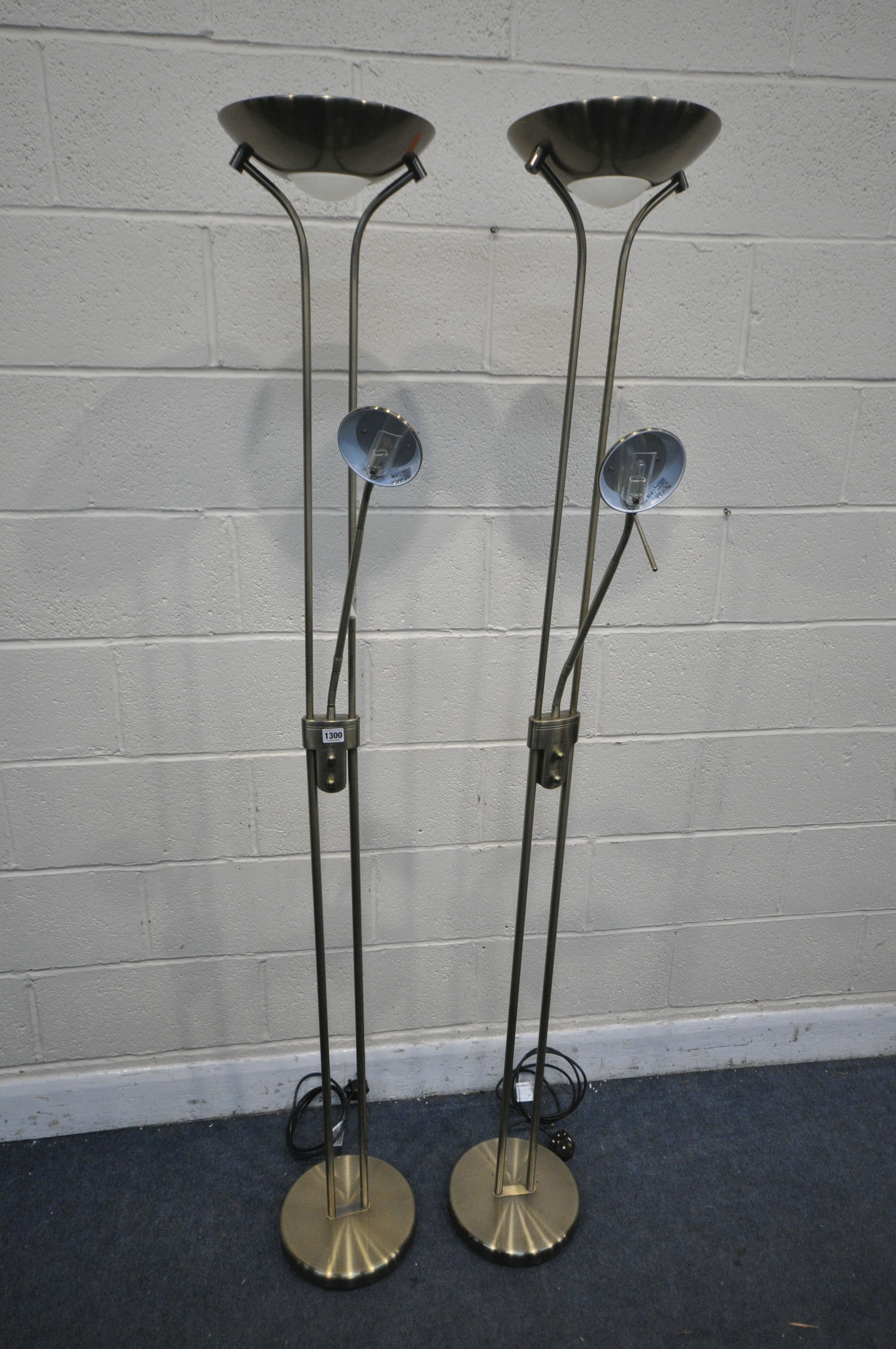 A PAIR OF MODERN FLOOR LAMPS