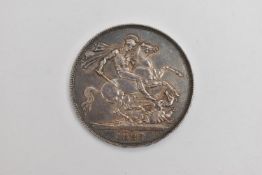 A GEORGE IIII 1821 CROWN COIN SECUNDO EDGE GOOD CONDITION .