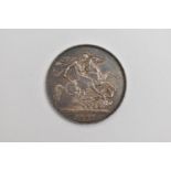 A GEORGE IIII 1821 CROWN COIN SECUNDO EDGE GOOD CONDITION .