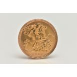 A GOLD HALF SOVEREIGN COIN ELIZABETH II 1982, 3.99 grams, 0.916 fine, 19.30mm