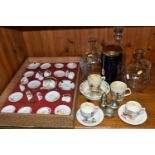 A BOXED MINIATURE TEA SET, comprising teapot, milk jug, sugar bowl, six cups, six saucers, six tea
