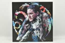ZINSKY (BRITISH CONTEMPORARY) 'WINTER IS COMING', a signed limited edition print on board