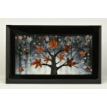CHLOE NUGENT (BRITISH CONTEMPORARY) 'AUTUNM LEAVES III', a 3D depiction of a tree in autumn,