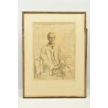 FRANCIS DODD (1874-1949) 'PORTRAIT OF PROFESSOR FREDERICK BROWN', a seated three-quarter length