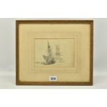 ATTRIBUTED TO JOHN SELL COTMAN (1782-1842) 'BOATS - A LEAF FROM HIS SKETCH BOOK', a study of working