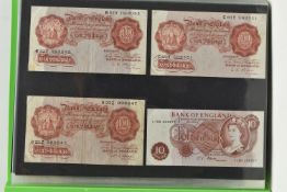 A BANKNOTE ALBUM OF MAINLY UK BANKNOTES, to include 10/- NOTES Beale, O'brien, Fforde, One Pound