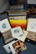 TWO BOXES AND TWO CASES OF LPs AND SINGLES FROM THE 1970s-1990s including Bay City Rollers, Jason