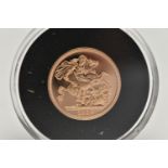 A FULL GOLD SOVEREIGN COIN 1996 ELIZABETH II, 7.988 grams, 0.916 fine, 22.05mm