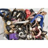 A BOX OF ASSORTED WATCHES, containing mainly lady's wristwatches, to include Philip Mercier, Rotary,