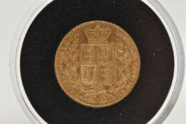 A FULL GOLD SOVEREIGN COIN 1843 VICTORIA, 7.988 grams, 0.916 fine, 22.05mm, London