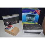 A SELECTION OF MISCELLANEOUS ITEMS to include a Fish r Fun FRF-370 fish tank, Cannon P150 scanner,