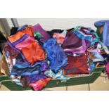 TWO BOXES OF SCARVES, to include six Liberty scarves, a Dolce & Gabbana 90cm square scarf (as new