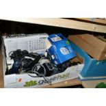 SIX BOXES OF ELECTRONICS, TOOLS AND HARDWARE, to include a boxed Intel Core 2 Duo Processor E8600, a