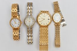 FOUR WRISTWATCHES, to include two ladys 'Rotary' wristwatches, a ladys 'Timex' wristwatch and a '