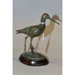 PATRICIA A NORTHCROFT (CONTEMPORARY) A BRONZE SCULPTURE OF A BLACK TAILED GODWIT, walking in a
