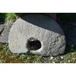 TWO PARTIAL VINTAGE QUIRN STONE, diameter 187cm and 185cm respectively thickness 12cm (some losses)(